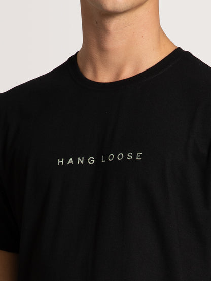 Camiseta Especial Hang Loose Institution Preto