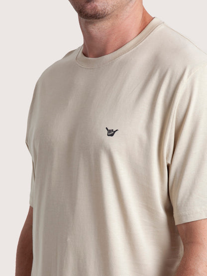 Camiseta Especial Hang Loose Basic Logo Caqui