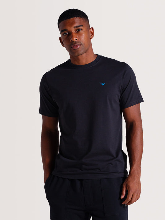 Camiseta Preta Manga Curta Especial Hang Loose Basic