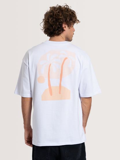 Camiseta Especial Branca Hang Loose Palms