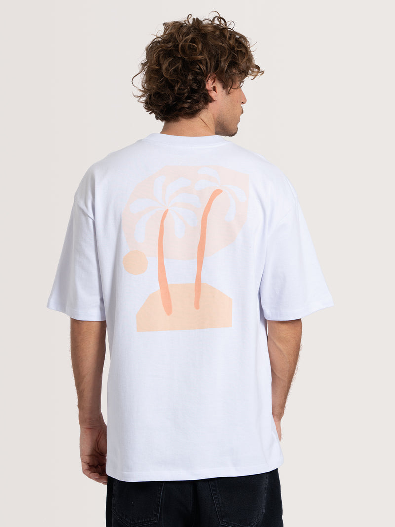 Camiseta Especial Branca Hang Loose Palms