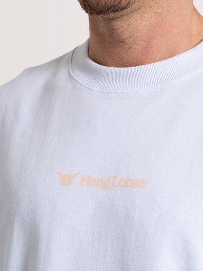 Camiseta Especial Branca Hang Loose Palms
