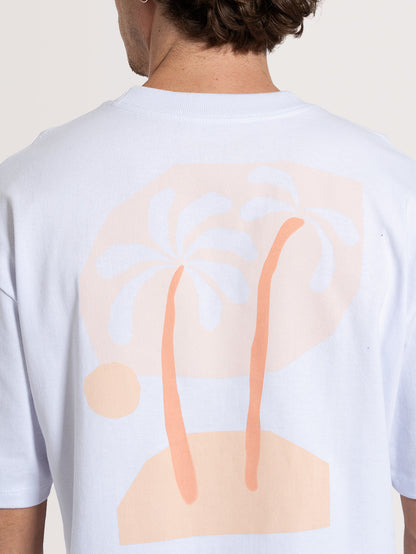 Camiseta Especial Branca Hang Loose Palms