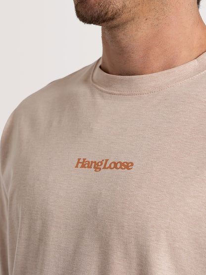 Camiseta Especial Manga Curta Bege Hang Loose Soul