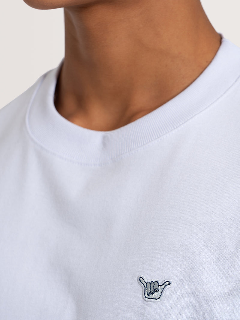 Camiseta Especial Branca Hang Loose Label Patch