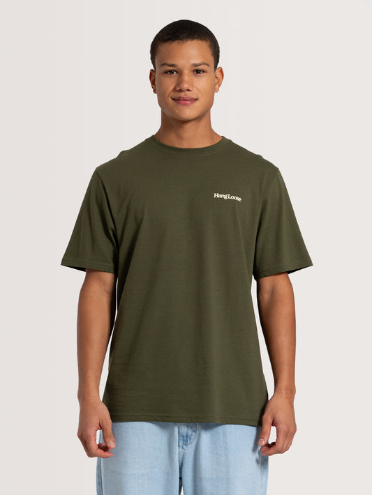 Camiseta Especial Verde Militar Hang Loose Soul