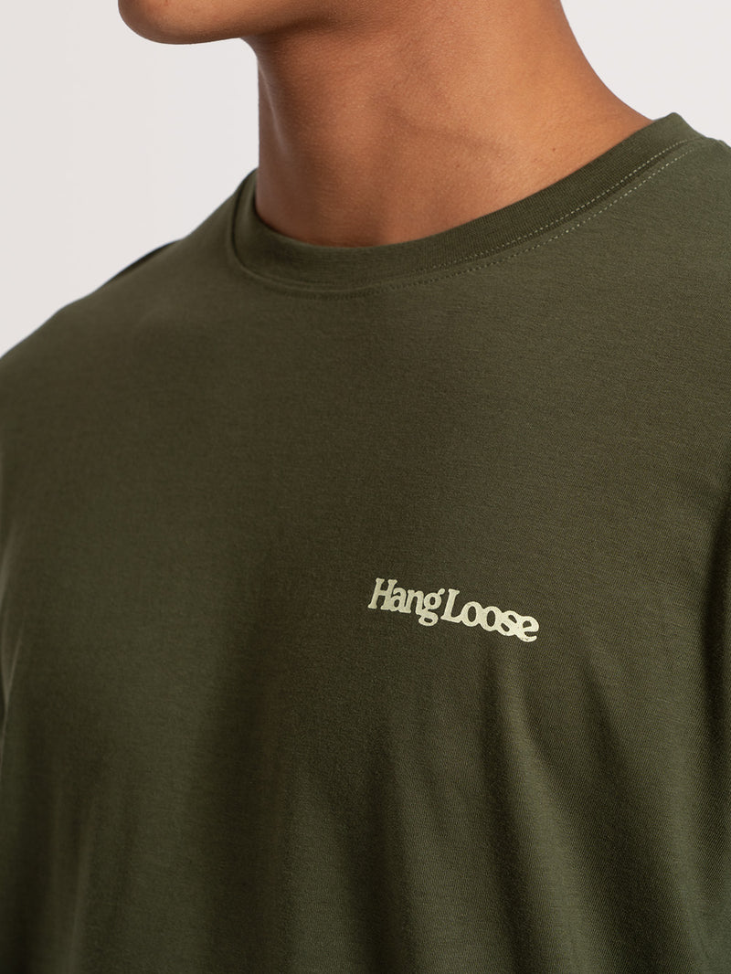 Camiseta Especial Verde Militar Hang Loose Soul