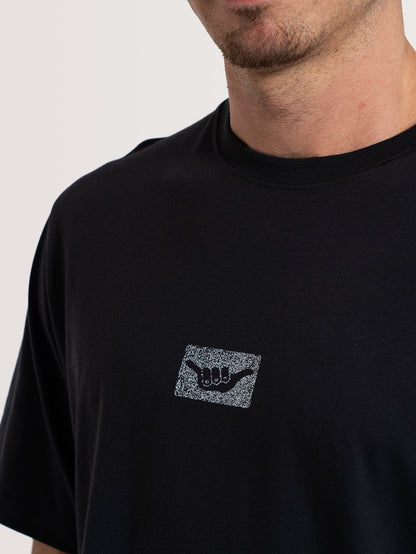 Camiseta Especial Preta Hang Loose Retro