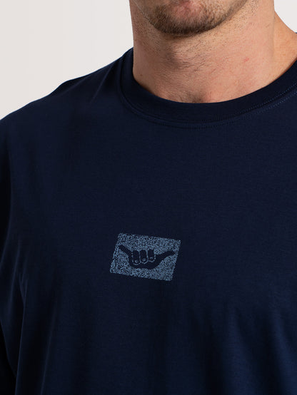 Camiseta Especial Azul Escuro Hang Loose Retro