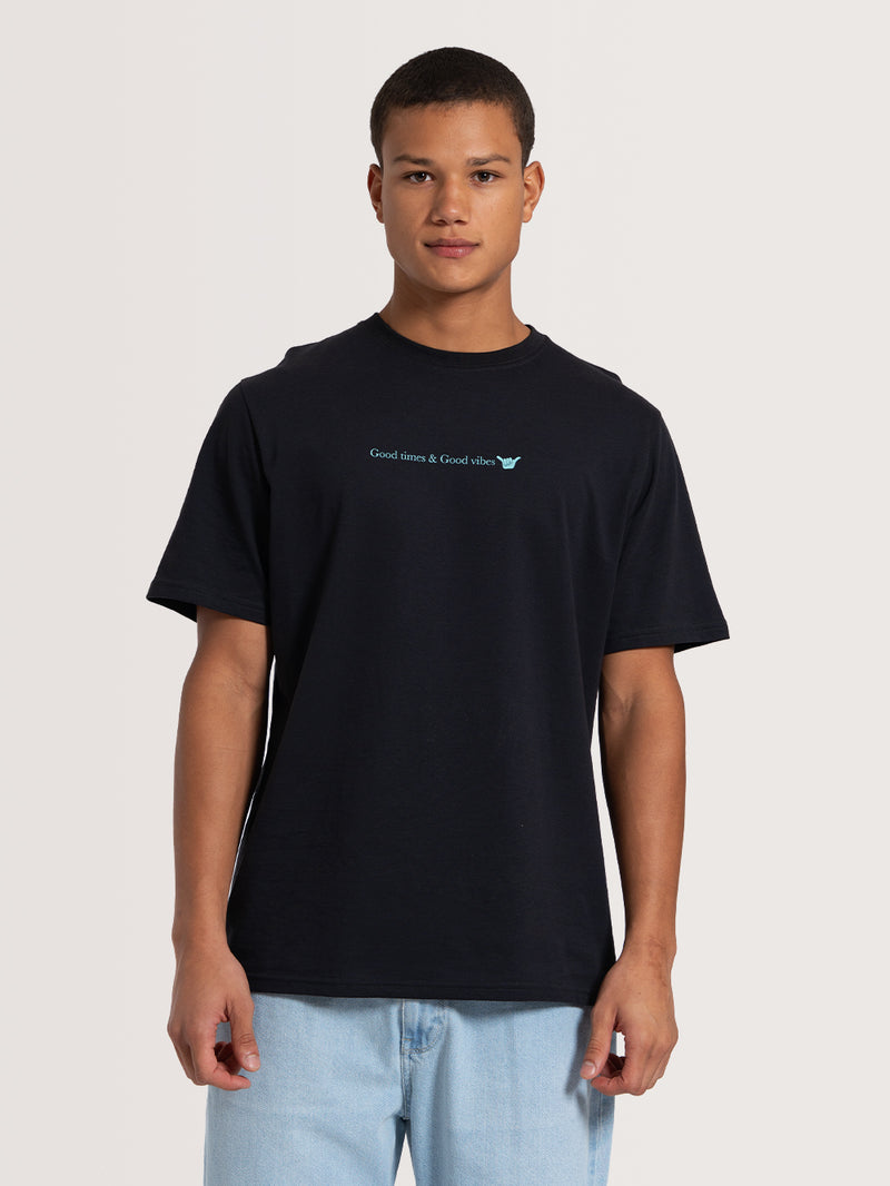 Camiseta Especial Preta Hang Loose Vibes