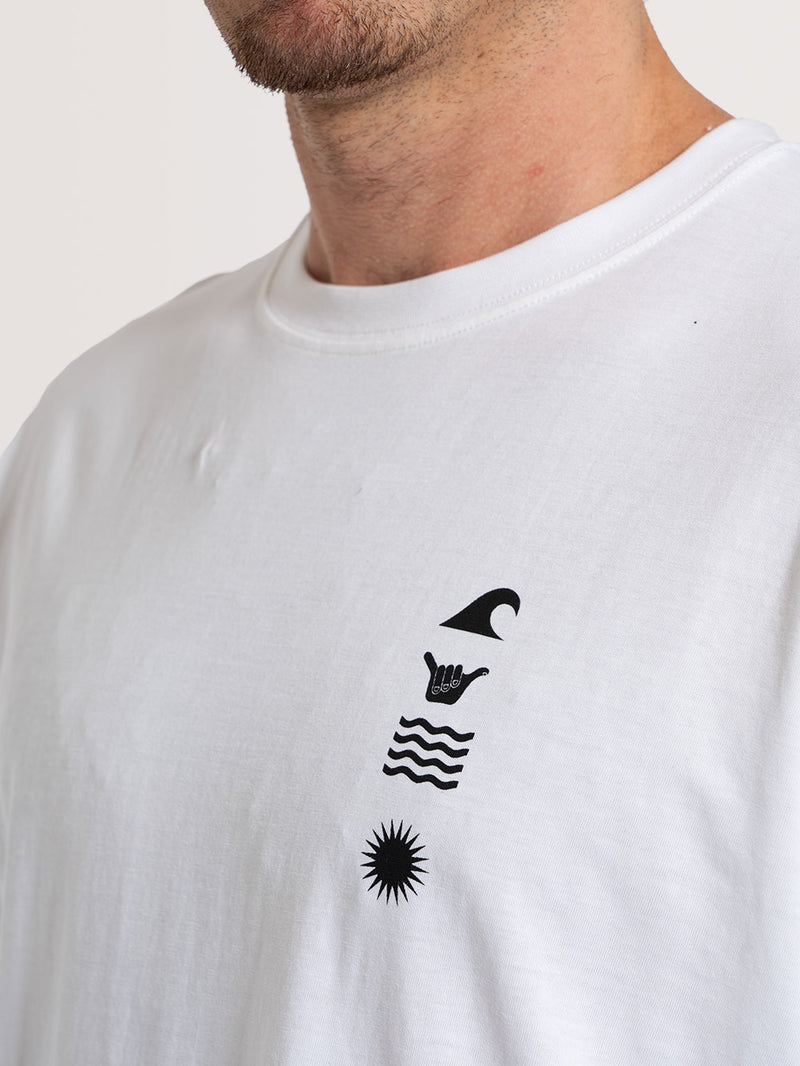 Camiseta Especial Branca Hang Loose Wind