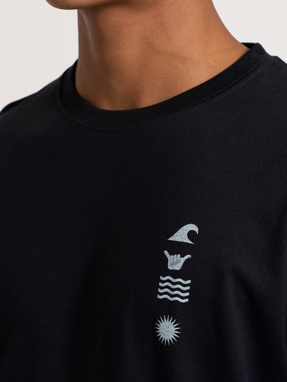 Camiseta Especial Preta Hang Loose Vibes