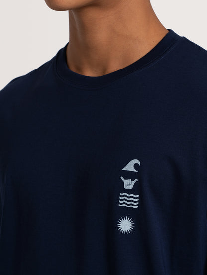 Camiseta Especial Azul Escuro Hang Loose Vibes