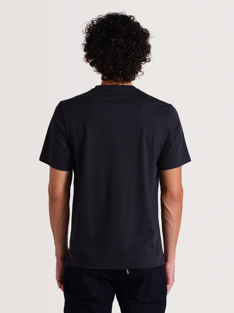Camiseta Preta Manga Curta Especial Hang Loose Field