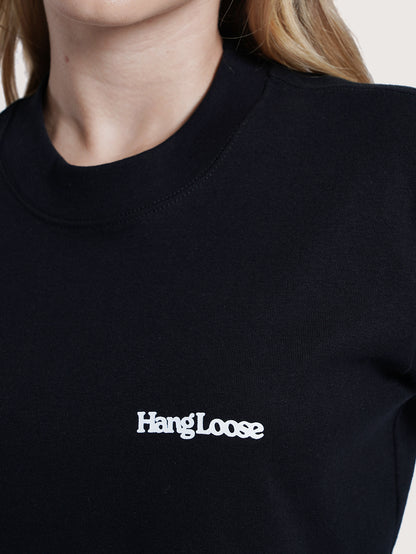 Camiseta Especial Manga Curta Preto Hang Loose Classic Always