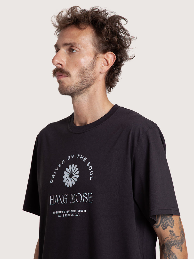 Camiseta Preta Especial Hang Loose Daisy