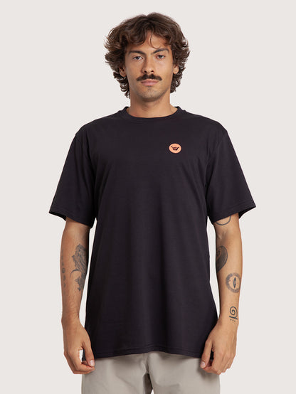 Camiseta Manga Curta Preta Hang Loose Sentence