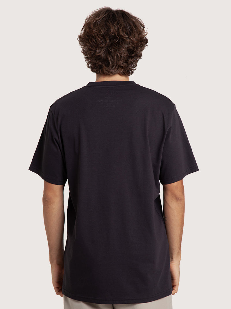 Camiseta Manga Curta Preta Hang Loose Sentence