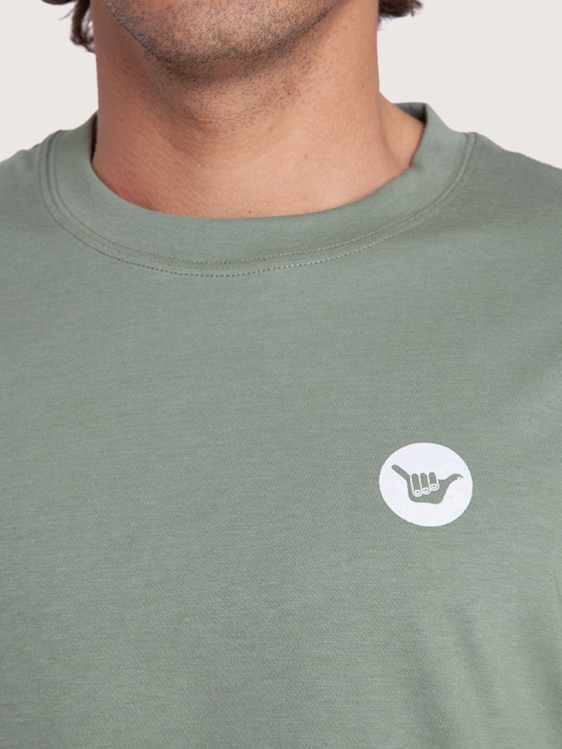 Camiseta Manga Curta Verde Hang Loose Sentence