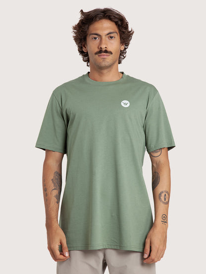 Camiseta Manga Curta Verde Hang Loose Sentence