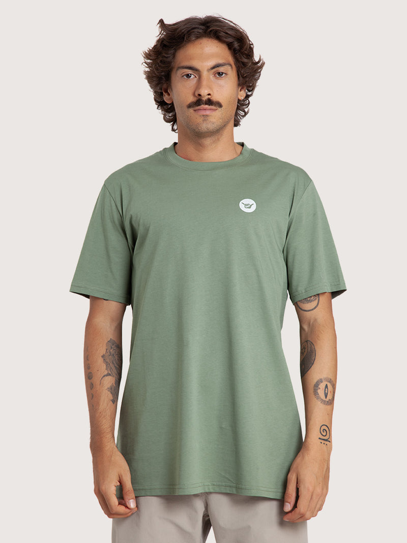 Camiseta Manga Curta Verde Hang Loose Sentence