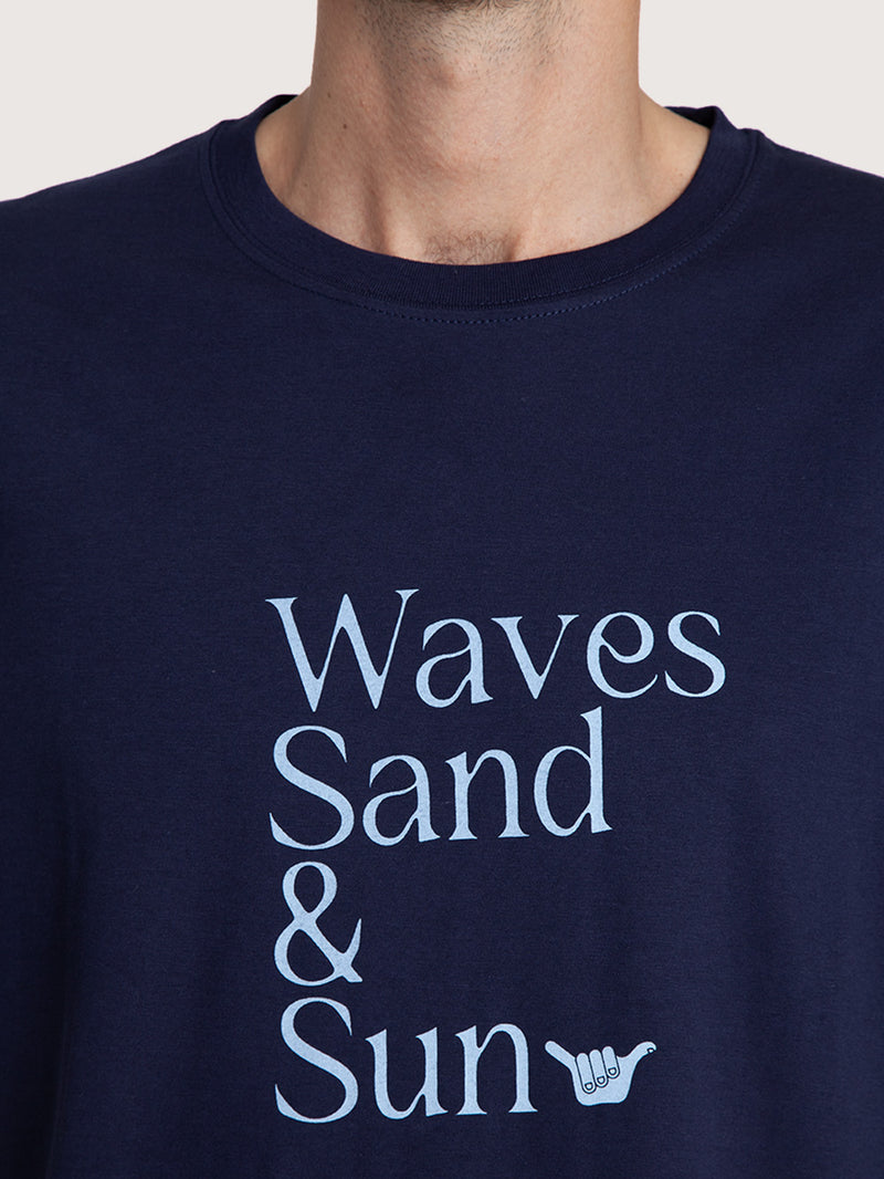 Camiseta Azul Marinho Especial Hang Loose Paradise