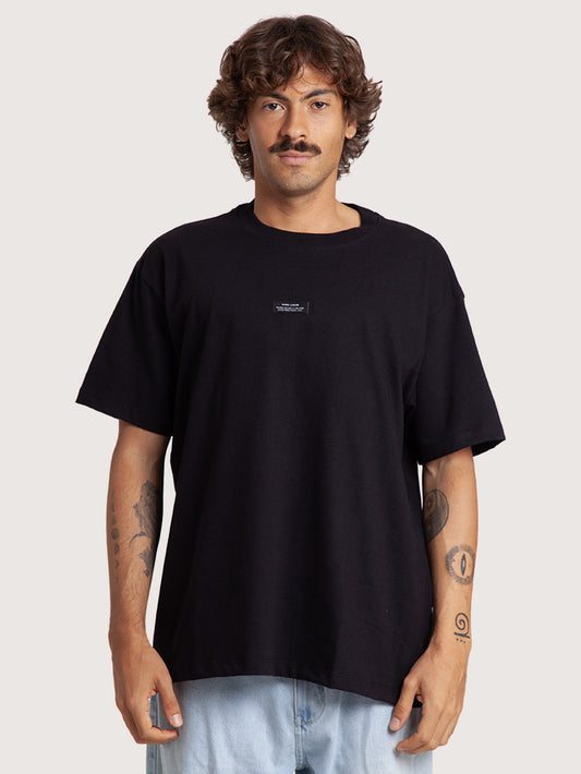 Camiseta Manga Curta Preta Hang Loose Label