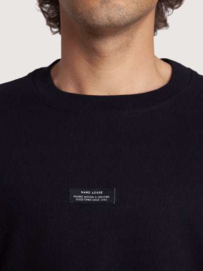 Camiseta Manga Curta Preta Hang Loose Label