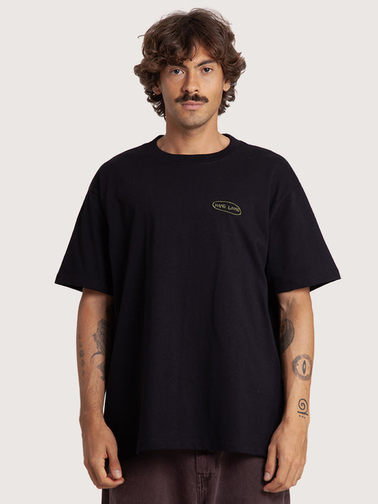 Camiseta Especial Preta Hang Loose Flat