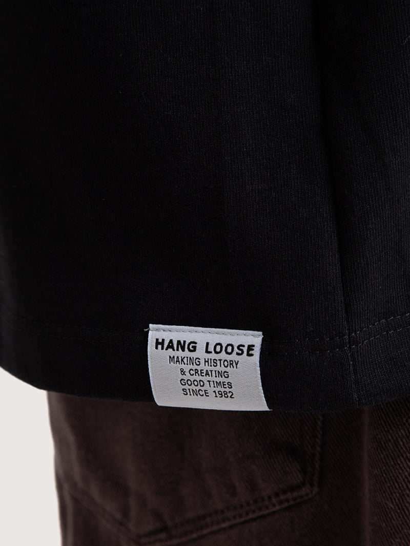Camiseta Especial Preta Hang Loose Flat