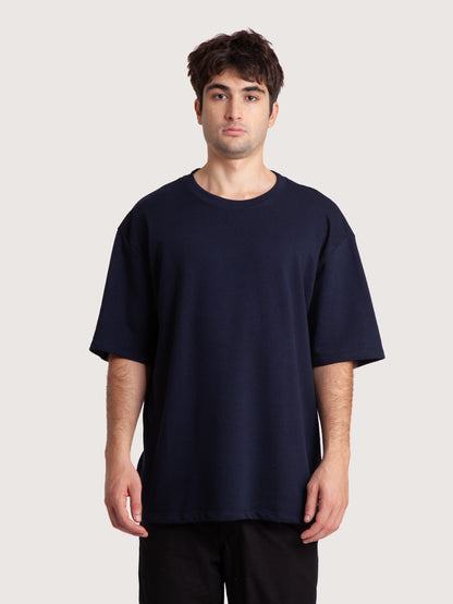 Camiseta Hang Loose Azul Marinho Xbilla Loose Fit