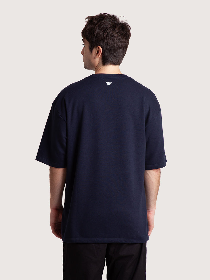 Camiseta Hang Loose Azul Marinho Xbilla Loose Fit