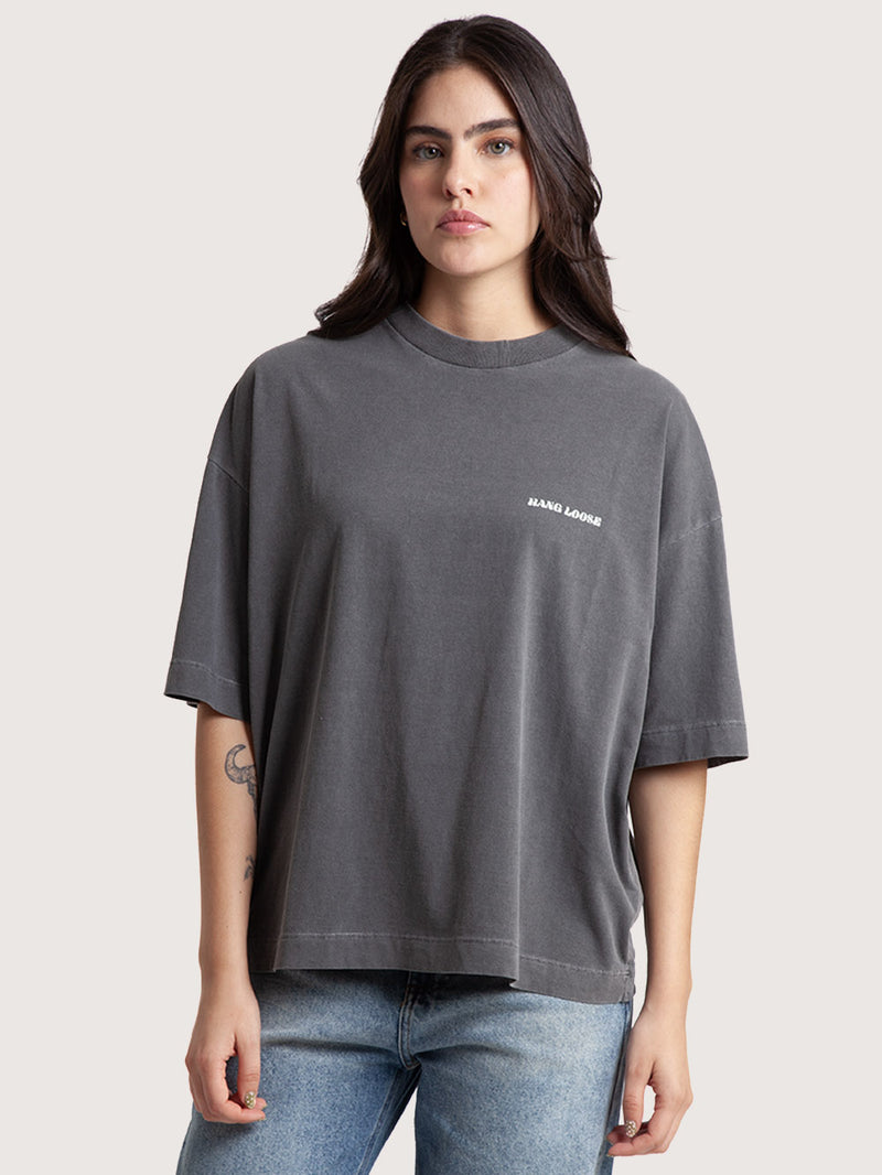 Camiseta Especial Preta Hang Loose Mushroom