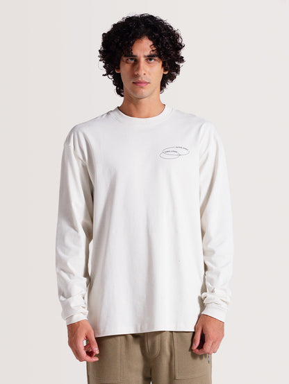 Camiseta Off White Manga Longa Especial Hang Loose New Order