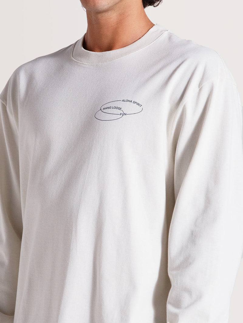 Camiseta Off White Manga Longa Especial Hang Loose New Order