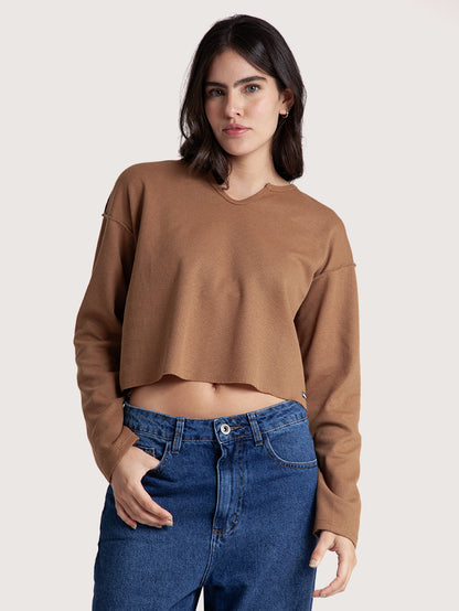 Camiseta Manga Longa Ocre Hang Loose Waffle