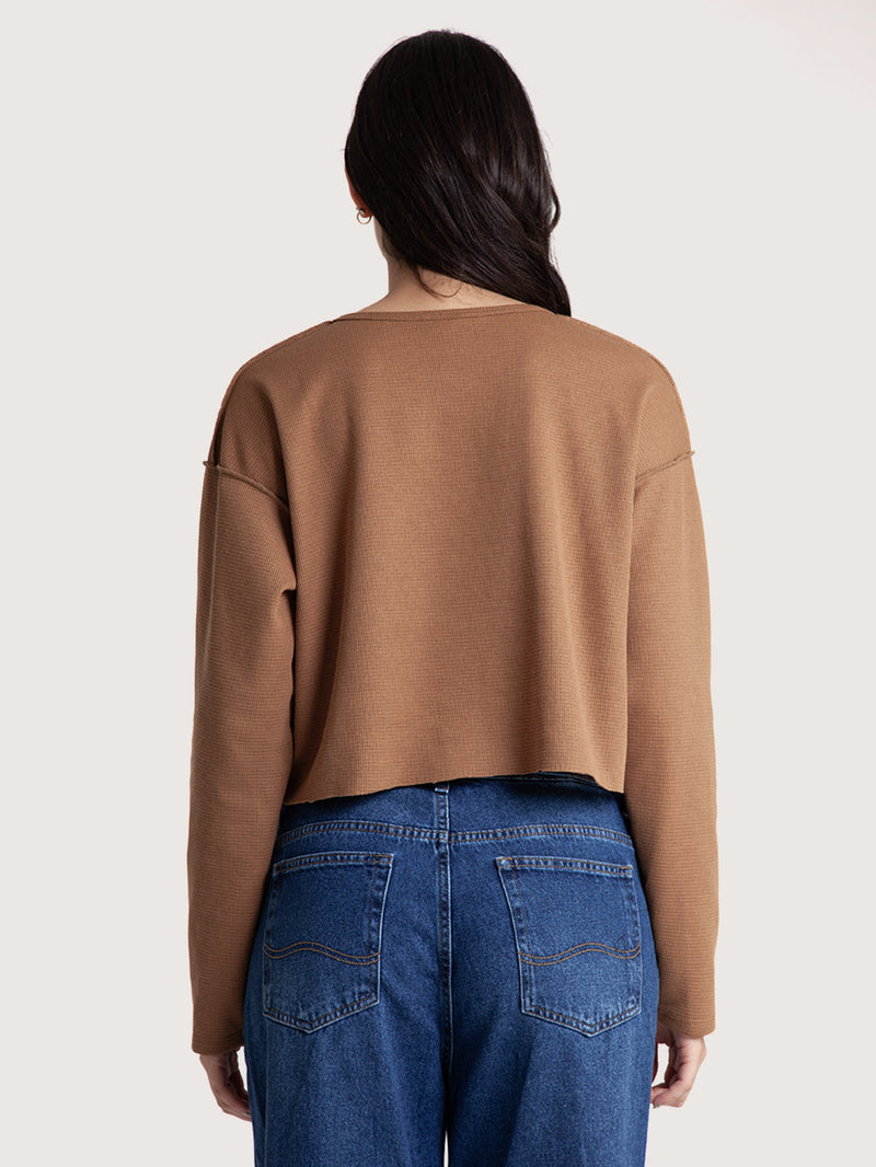 Camiseta Manga Longa Ocre Hang Loose Waffle