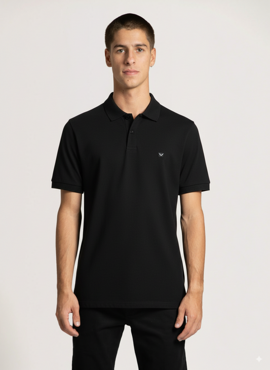 Camisa Gola Polo Preta Hang Loose Classic