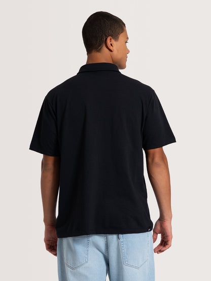 Camisa Gola Polo Preta Hang Loose Basic