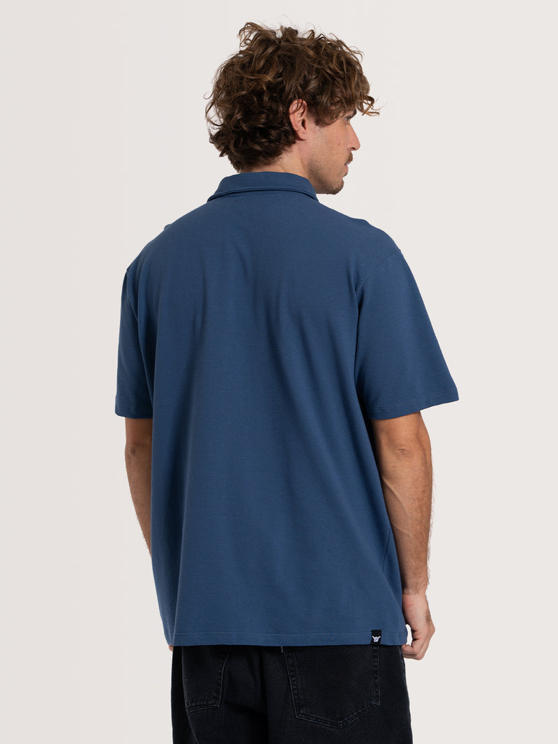 Camisa Gola Polo Azul Hang Loose Basic