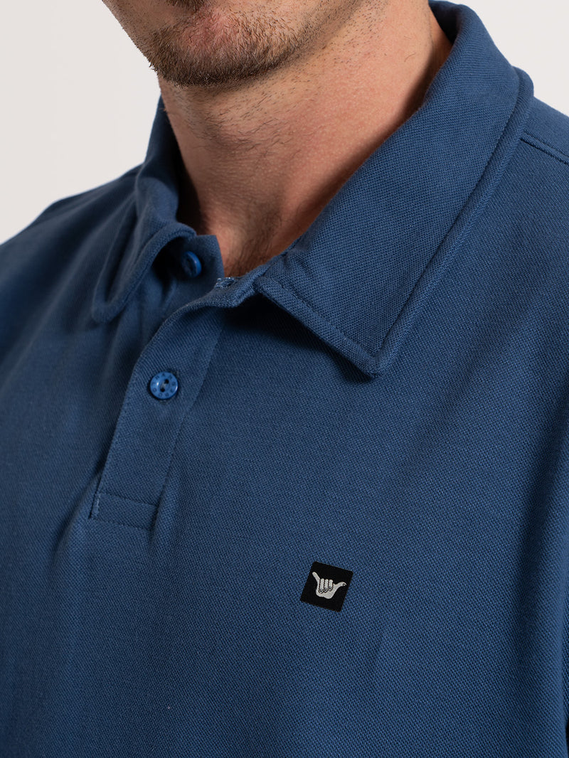 Camisa Gola Polo Azul Hang Loose Basic