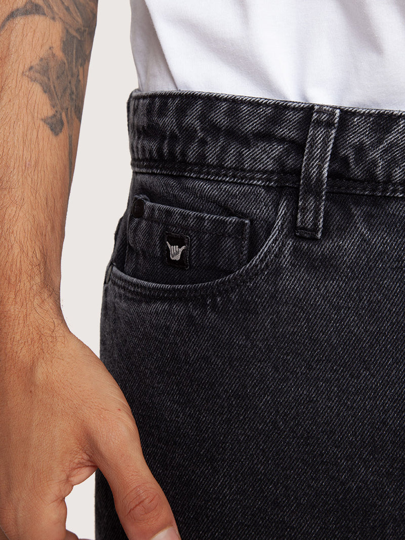 Bermuda Jeans Hang Loose Sable Preta