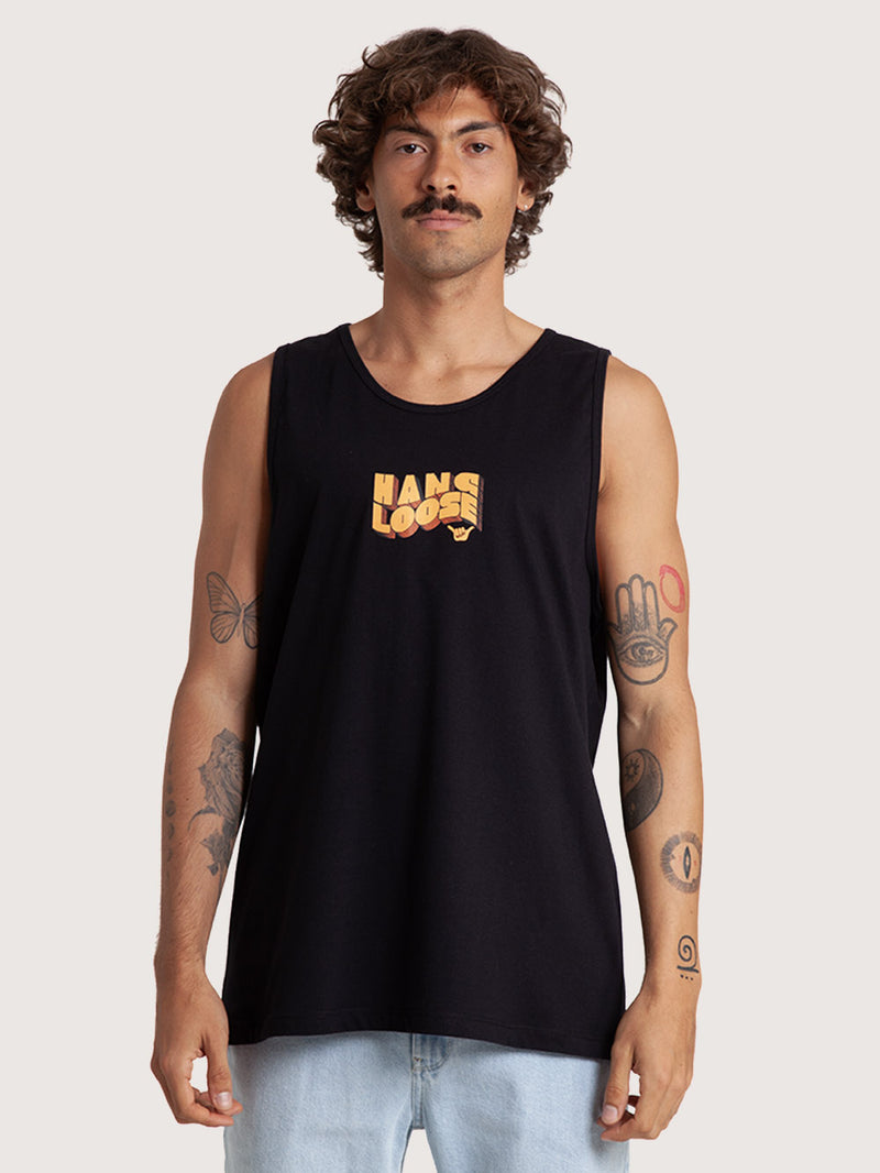 Regata Masculina Preta Hang Loose Fun