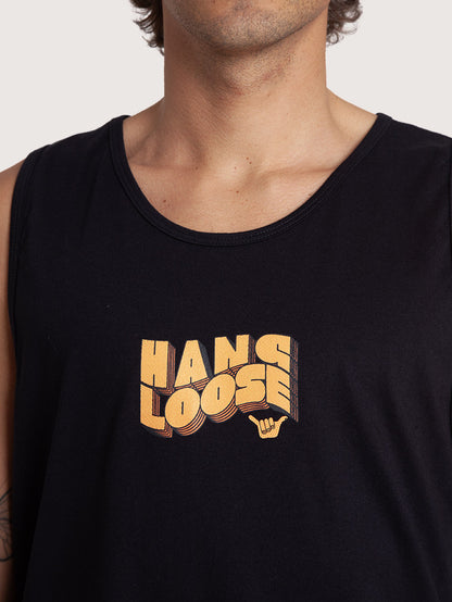 Regata Masculina Preta Hang Loose Fun