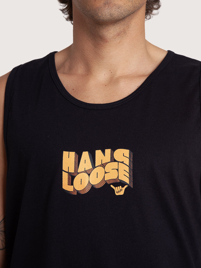 Regata Masculina Preta Hang Loose Fun