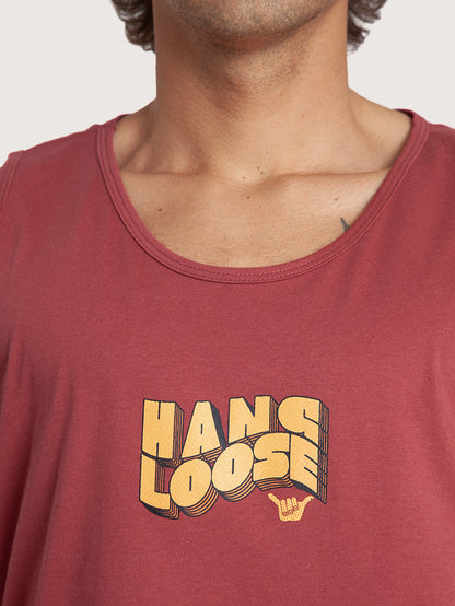 Regata Masculina Figo Bordô Hang Loose Fun
