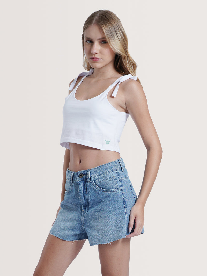 Regata Cropped Especial Branca Hang Loose Tie