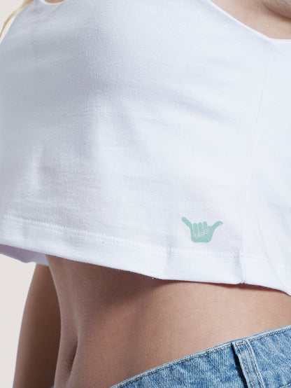 Regata Cropped Especial Branca Hang Loose Tie