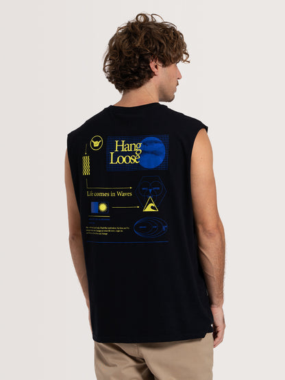 Regata Especial Preta Hang Loose Clouds