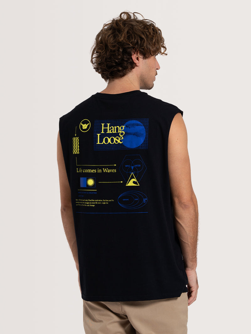 Regata Especial Preta Hang Loose Clouds